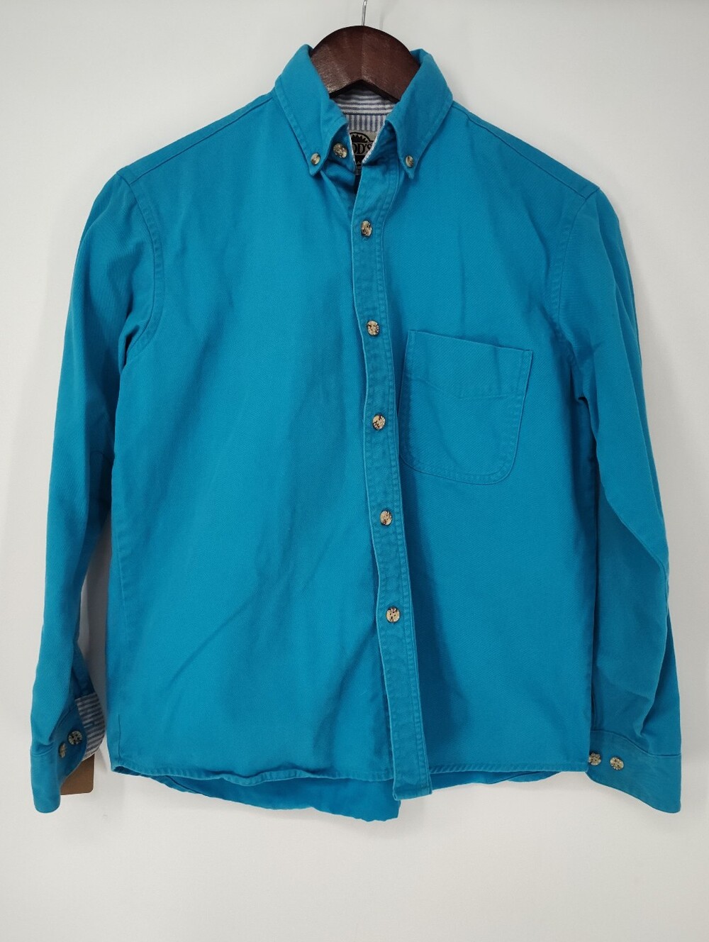 Rod's Boys' Button-Down Long Sleeve Shirt in Bright Teal Size X Large